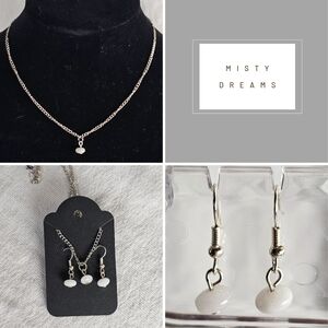 Misty Dreams Silver Necklace and Earring Set